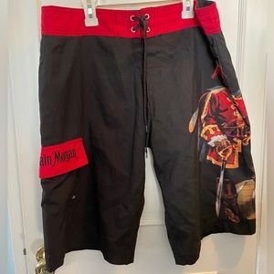 Captain morgan swim trunks mens size small vacation pool beach swimsuit small